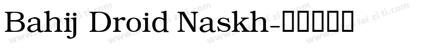 Bahij Droid Naskh字体转换